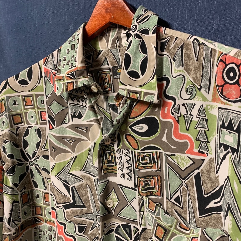 Solmare Hawaiian Luau silk shirt.